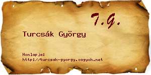 Turcsák György névjegykártya